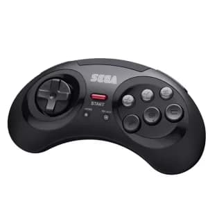 Black 8-Button Retro-Bit Mega Drive Controller