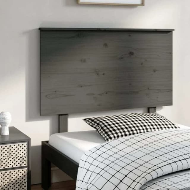 Vidaxl Bed Headboard Grey 104X6X82.5cm Solid Wood Pine, Grey 819157