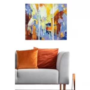 MDF446402158 Multicolor Decorative MDF Painting (3 Pieces)