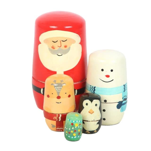 Something Different Christmas Russian Nesting Doll Set Multi unisex One Size