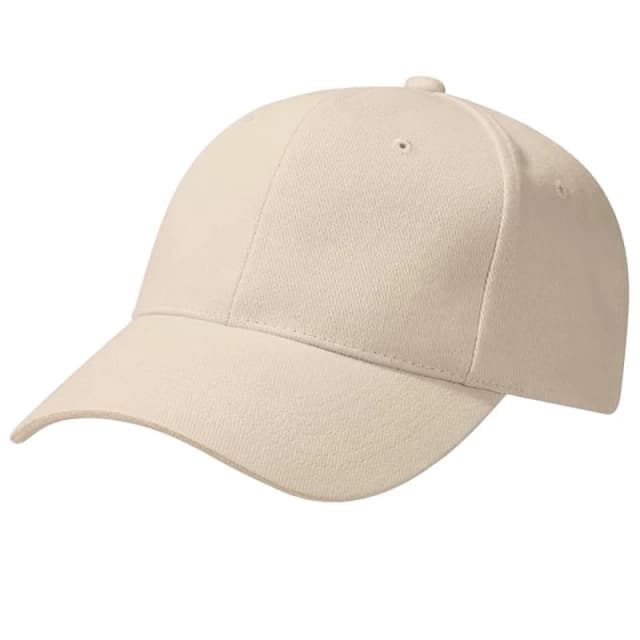 Beechfield Beechfield Men Pro-Style Heavy Brushed Cotton Baseball Cap in Stone Stone One Size Male 5063652532720