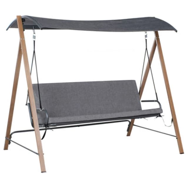 Beliani Patio Swing Bonagia Metal Grey