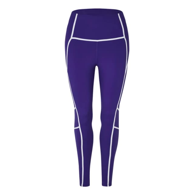 Reebok Lux High-Waisted Colorblock Leggings Womens Gym Legging - Purple Purple XS