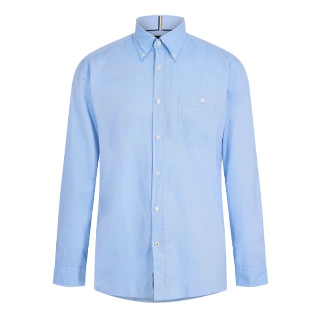 Boss Mens S-ROAN-BD Long Sleeve Oxford Shirt Pastel Blue male S