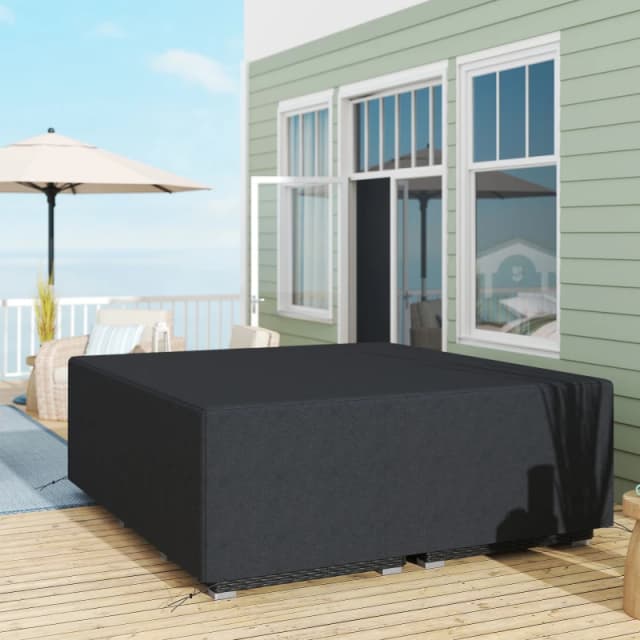 Outsunny 225x210cm Outdoor Garden Furniture Protective Cover Black 84B-588V00BK