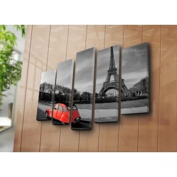 5PATK-12 Multicolor Decorative Canvas Painting (5 Pieces)
