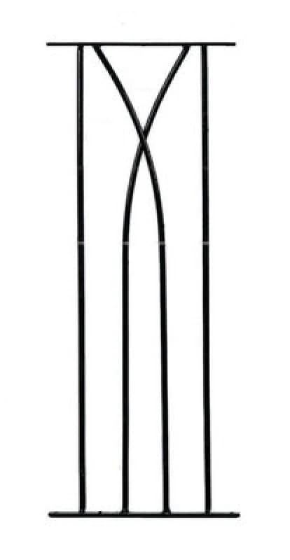 Burbage Iron Craft Metra Metal Deck Decking Infill Fence Panel 280mm Wide X 770mm High (Pack Of 2) Dpmb