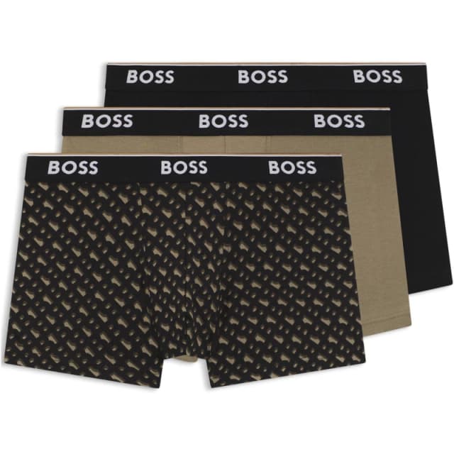 Boss Trunk 3 Pack Blk/Brown 246 male Small