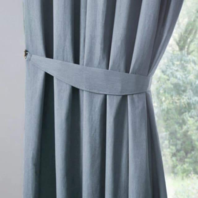 Fusion 'Dijon' Pair of Tiebacks For Pencil Pleat Curtains in Light Blue Light Blue Unisex