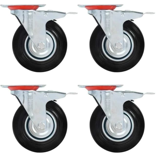 VIDAXL Vidaxl - Swivel Casters with Double Brakes 4 pcs 125mm 8718475720423