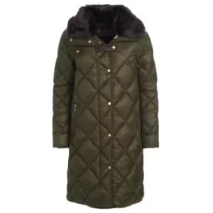 Barbour Womens Ballater Quilted Jacket Sage/Dk Brown 18