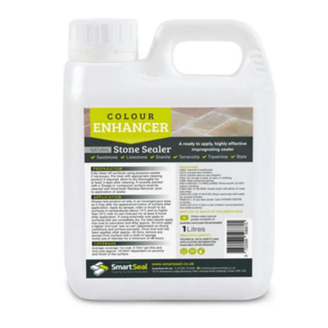 Smartseal Natural Stone Sealer, Colour Enhancer, Suitable For Sandstone, Limestone, Slate & More, 1L, Clear 5.061E+12