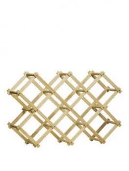 Premier Housewares Pine Wood 10 Bottle Folding Wine Rack