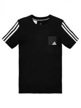 Adidas Childrens Logo Short Sleeve T-Shirt - Black