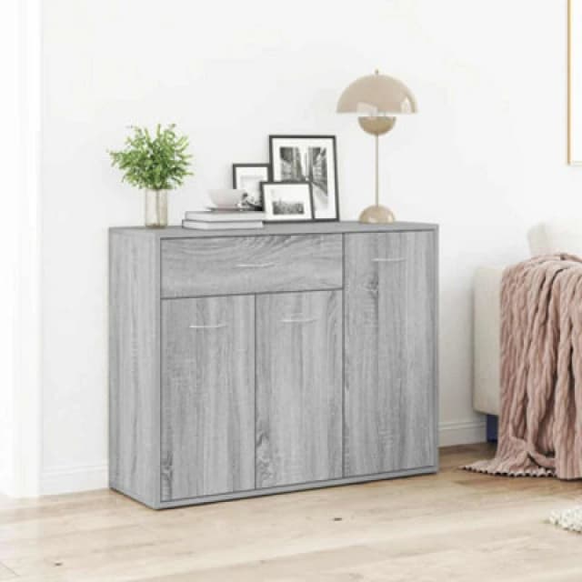 VIDAXL Sideboard Grey Sonoma 88x30x70cm Engineered Wood Vidaxl 8720286975817