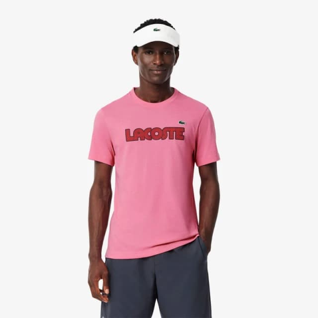 Lacoste Ultra Dry Cotton Logo Sport T-Shirt Pink male S