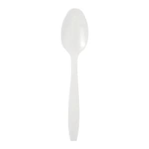 Plastic Dessert Spoon Pack 100 White