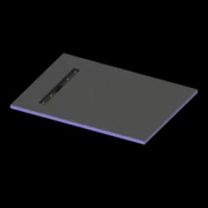 Blue Rectangular Wet Room Shower Tray with End Waste Position 1200 x 900mm - Live Your Colour