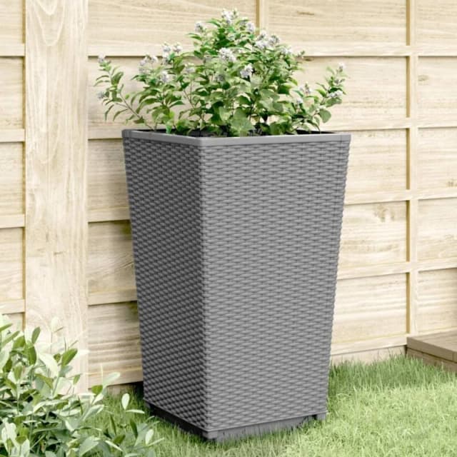 VIDAXL Garden Planters 4 pcs Light Grey 32.5x32.5x57cm pp Vidaxl 8721012410596