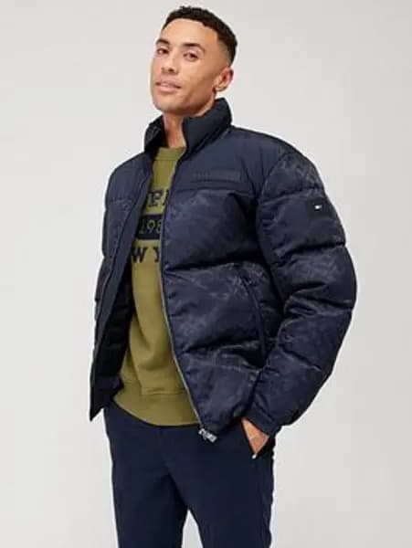 Tommy Hilfiger New York Monogram Padded Jacket - Navy, Navy Size XL Men