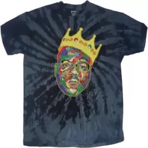 Biggie Smalls - Crown Unisex Large T-Shirt - Blue