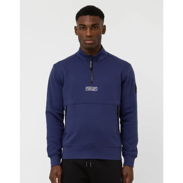 Marshall Artist Mens Siren Quarter-Zip Fleece Monarch Blue male X Small