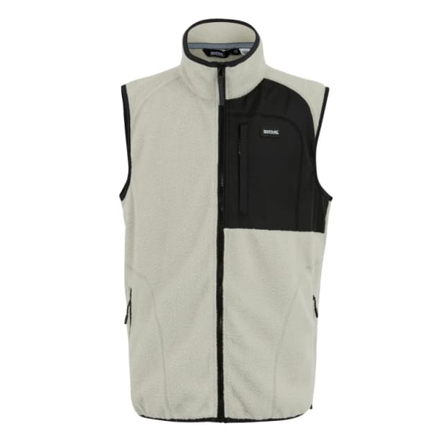 Regatta Regatta Men Frankie Borg Full-Zip Gilet Bodywarmer in Cream Size: Medium Cream M Male 5063516104933