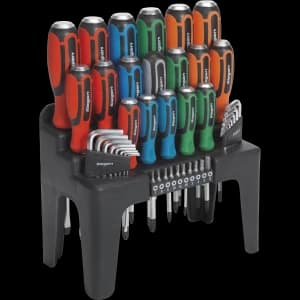 Siegen S01106 44 Piece Hammer Thru Screwdriver and Hex Key Set