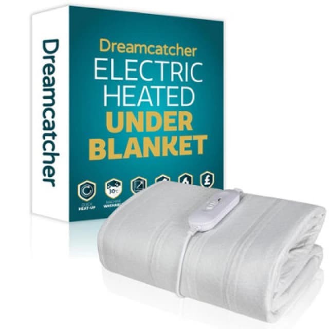 Dreamcatcher Double Electric Blanket Heated Bed Double Size Underblanket Polyester Detachable Control 3 Heat Settings