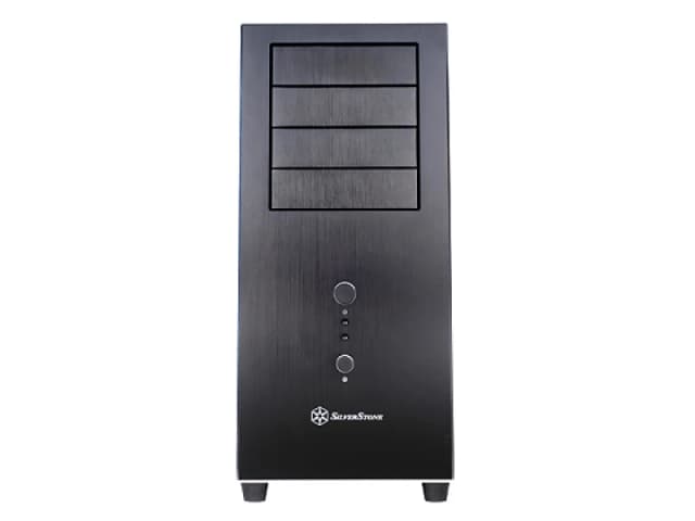 Silverstone TJ04-E Midi Tower Black. Silver