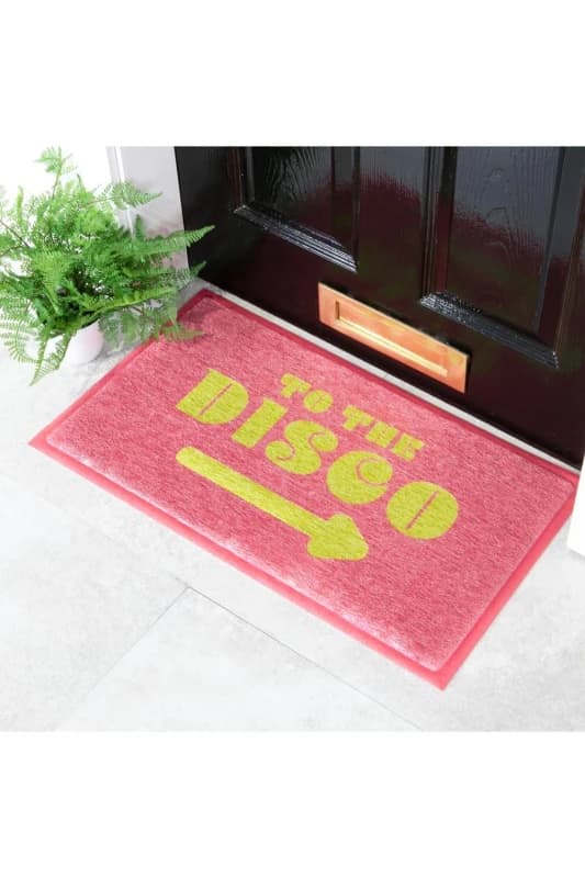 Native Natural To The Disco Sign Doormat (70 X 40Cm)