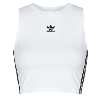 adidas CROP TANK womens Vest top in White - Sizes UK 6,UK 8,UK 10,UK 12,UK 14,UK 16