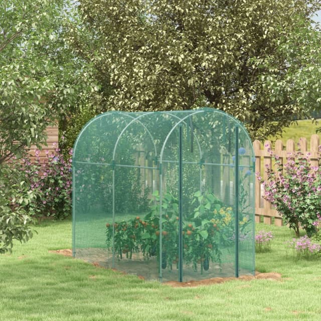 Outsunny Fruit Cage - Plant Protection Tent - Green - 2.4 TJ Hughes 5061025087976