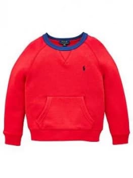 Ralph Lauren Boys Classic Crew Sweatshirt - Red