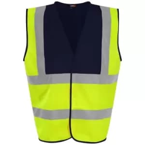 PRO RTX High Visibility Unisex Waistcoat (M) (Yellow/Navy) - Yellow/Navy