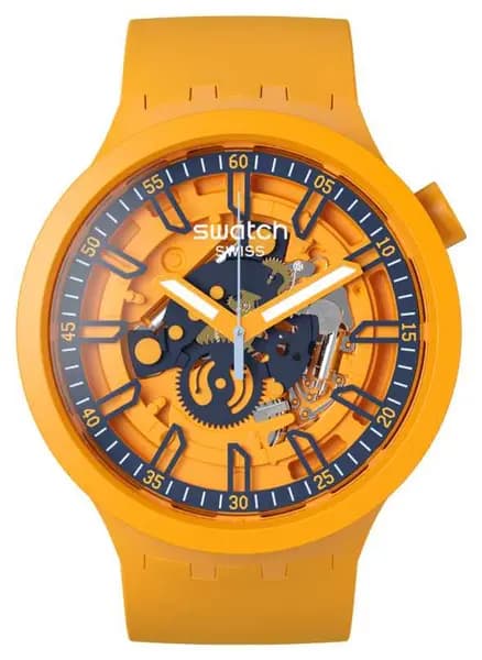 Swatch SB01O101 Big Bold FRESH Orange Silicone Strap Watch
