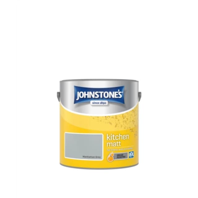 Johnstone's Kitchen Matt Tough Emulsion Paint, 2.5L, Manhattan Grey