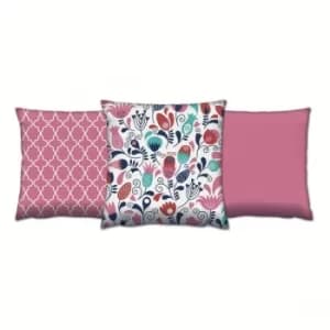 AC-4221-4657-4325 Multicolor Cushion Set (3 Pieces)