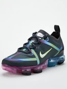 Nike Air VaporMax 2019 Junior Trainer - Black/Multi, Black/Multi, Size 4