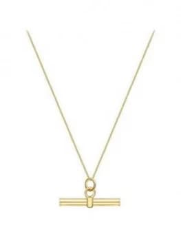 Love Gold 9Ct Yellow Gold Round T-Bar Pendant