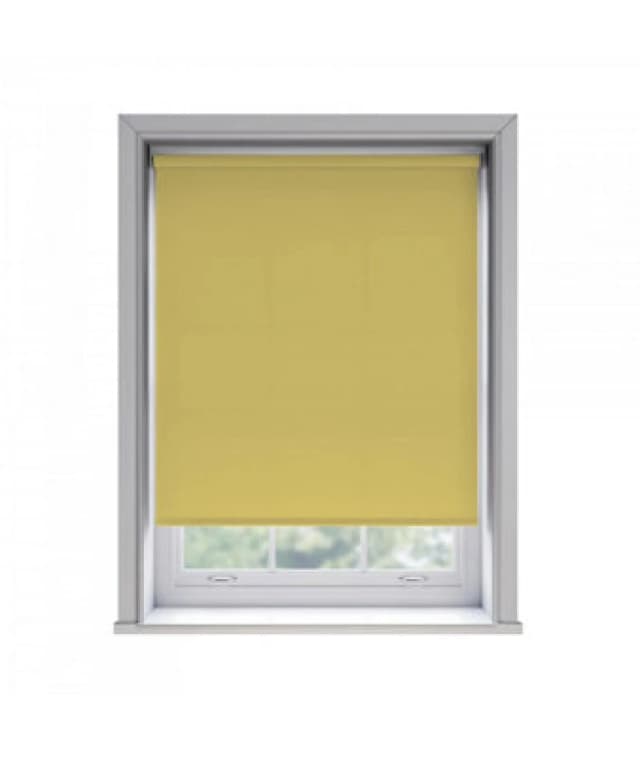 45Cm No Drill Self Adhesive Ochre Thermal Blackout Roller Blind (170Cm Drop)