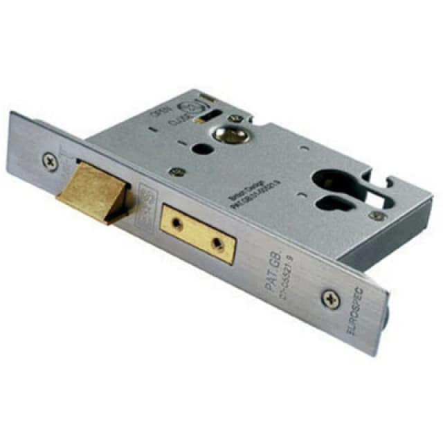 Loops Euro Profile Architectural Sashlock 64mm Satin Stainless Steel Door Latch Metallics unisex