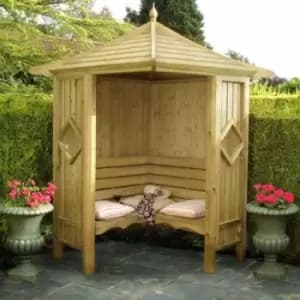 Shire - Classic Corner Arbour Garden Arch Seat Approx 4 x 4 Feet