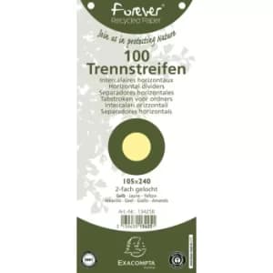 Forever Horizontal Dividers 105x240mm, Yellow, 12 Packs of 100