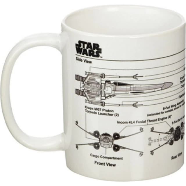 Star Wars X-Wing Fighter Sketch Mug White unisex
