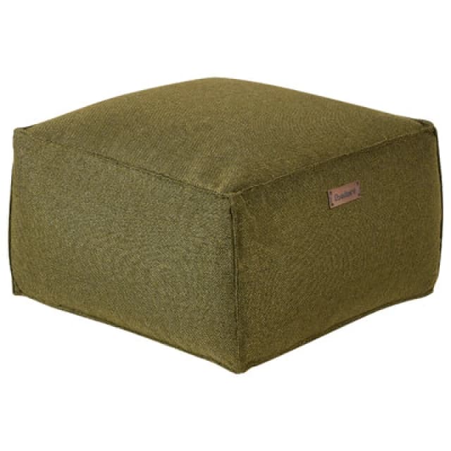 Beliani Pouffe Mukki Fabric Olive Green