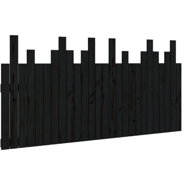 VIDAXL Vidaxl - Wall Headboard Black 166x3x80cm Solid Wood Pine 8720845685300