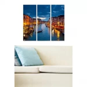 MDFFTR1025 Multicolor Decorative MDF Painting (3 Pieces)