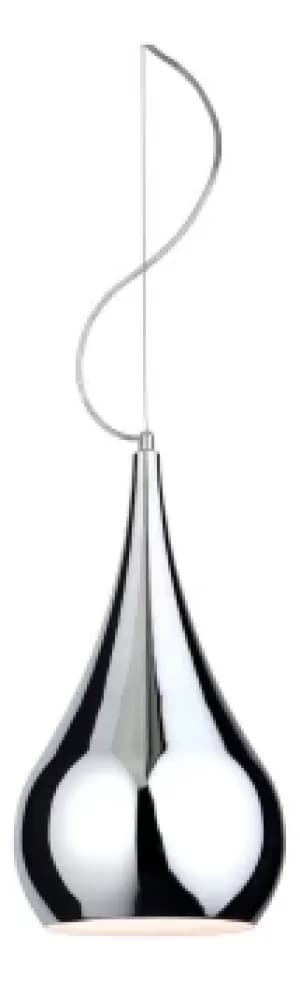 Jasmin 1 Light Dome Ceiling Pendant Chrome, E27