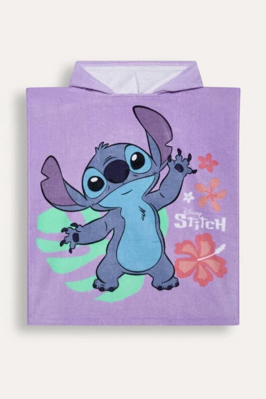Brand Threads Lilo & Stitch Swim Poncho in Lilac Lilac Unisex One Size
